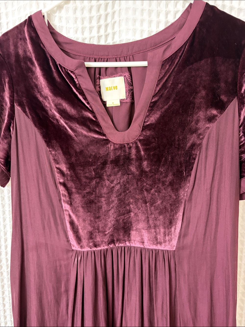 Maeve Anthropologie Ingrid Velvet Swing Dress Medium - Picture 4 of 8